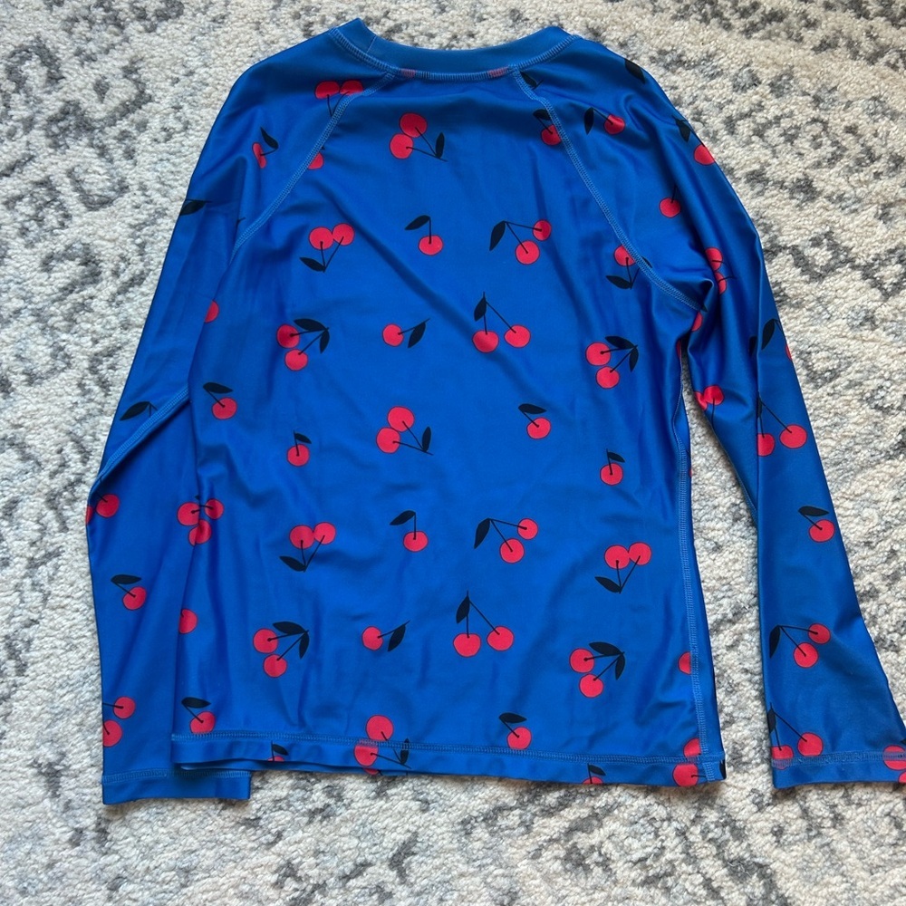 Tea Collection Blue Cherry Swim Top Size 10 - Picture 5 of 5